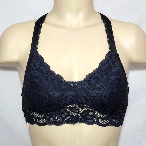 XS X-SMALL Xhilaration Push Up Racerback Lace Bra Bralette Black NWT - Picture 2 of 6